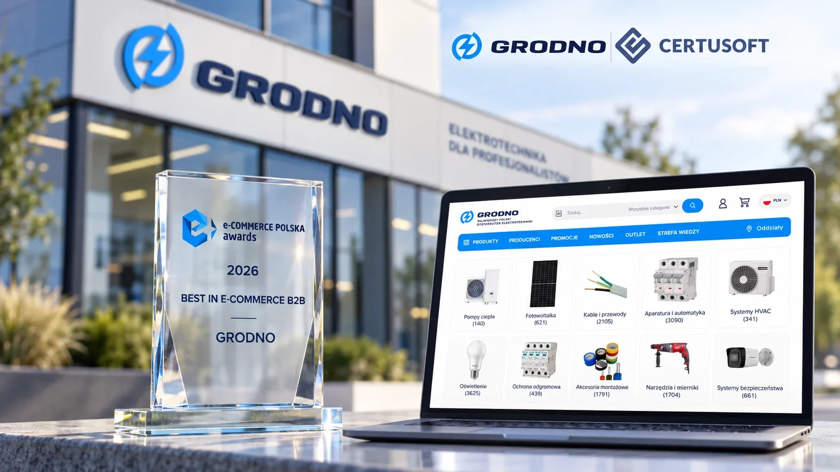 Platforma B2B Grodno nagrodzona w e-Commerce Polska Awards 2026. Certusoft producentem nagrodzonego oprogramowania