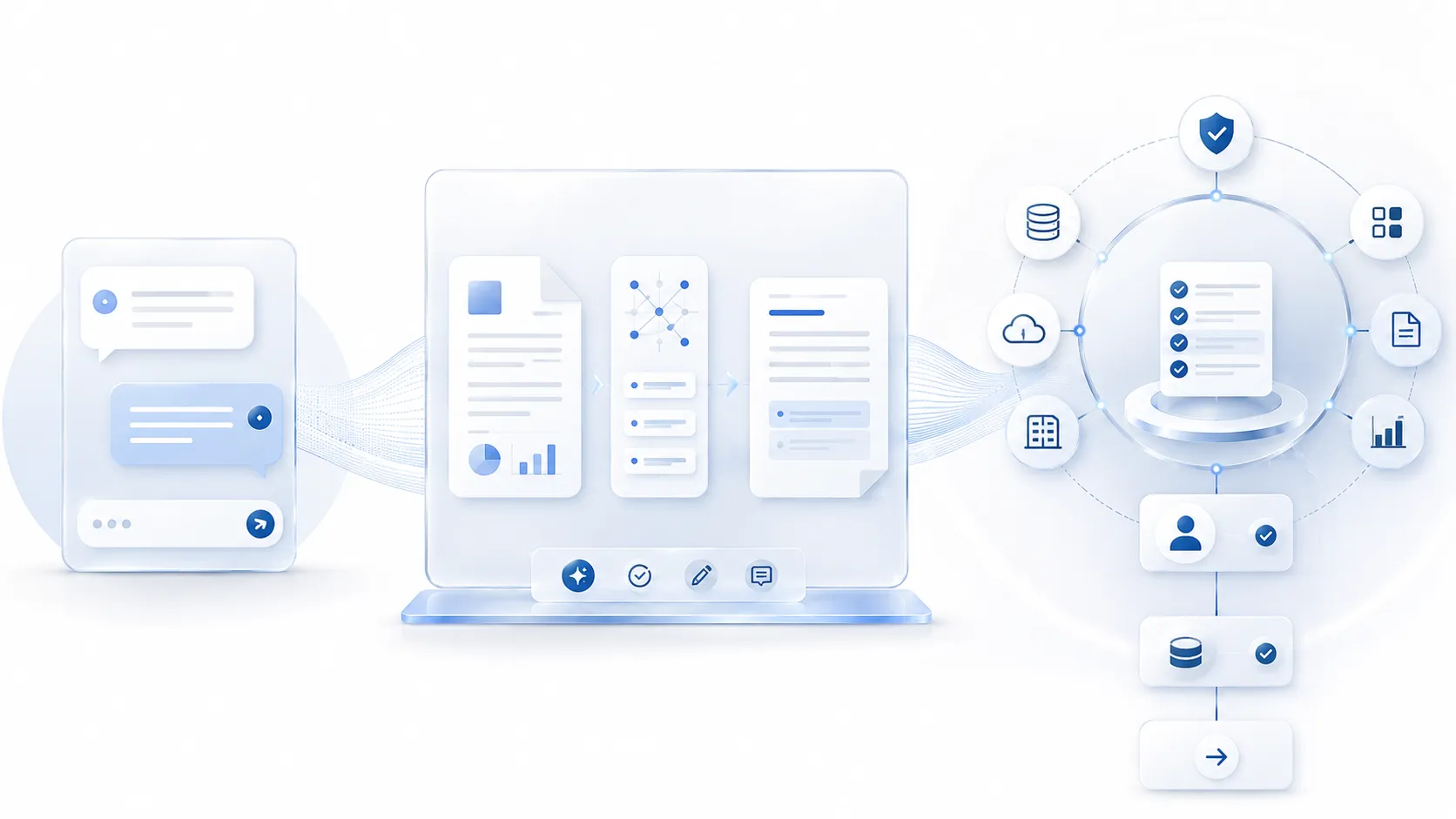 Przejście od rozmowy z chatbotem do działania agenta AI w systemie biznesowym.