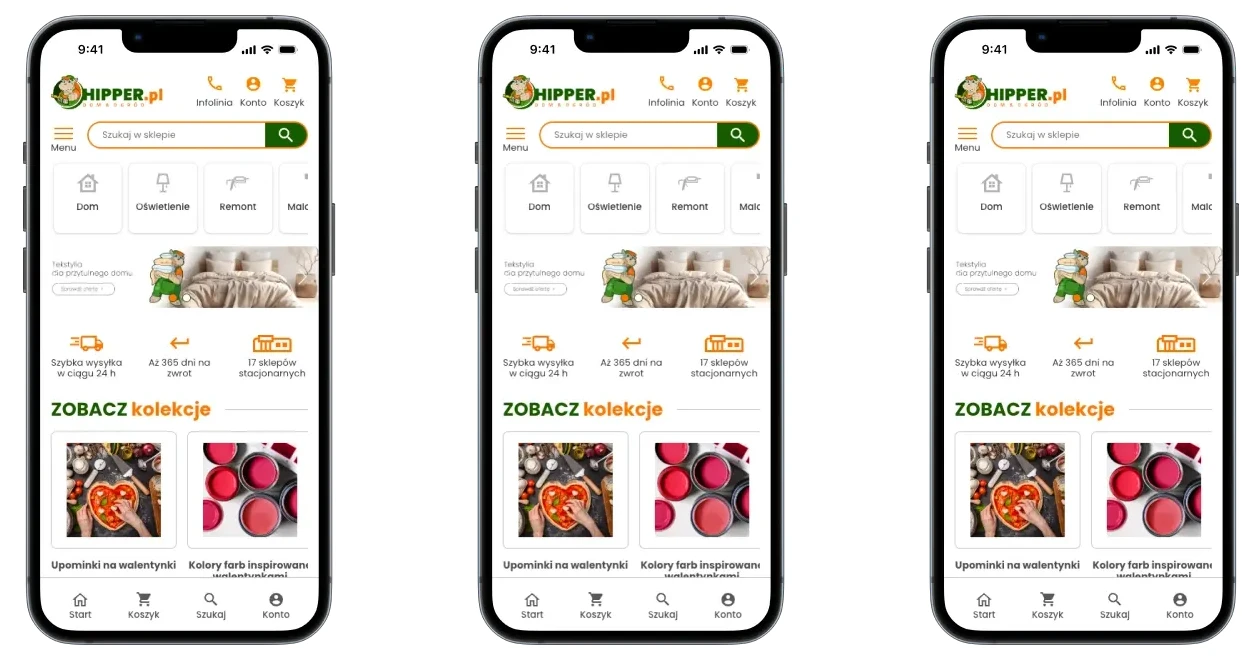 E-commerce hipper.pl made by Certusoft - phone view
